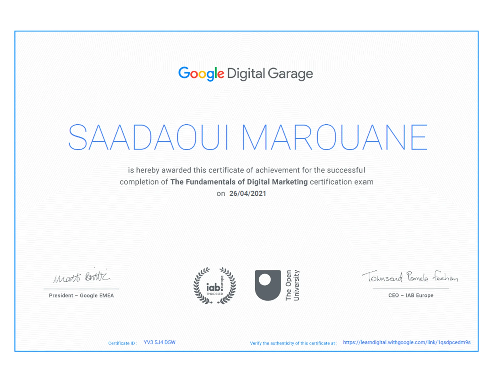 google garage digital marketing audit